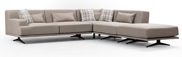 Četrvietīgs stūra dīvāns Hanah Home Bentley, bēša, kreisais, 302 x 302 cm x 80 cm