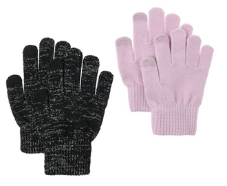 Набор перчаток, для девочек Cool Club 7428635, черный/розовый, 116/134
