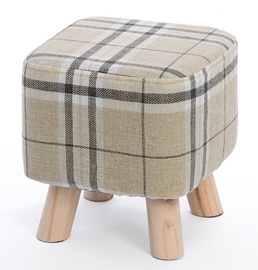 Пуф OTE Krata OTE-PUFA-SQUARE, серый/бежевый, 27 см x 27 см x 29 см