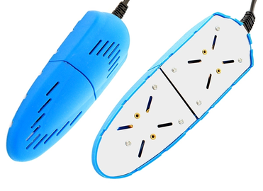 Электрическая сушилка для обуви, 16 - 19 см x 5 см, синий/белый