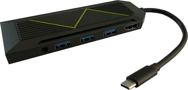 USB jaotur LC-Power LC-HUB-C-MULTI-6-RGB, 15 cm