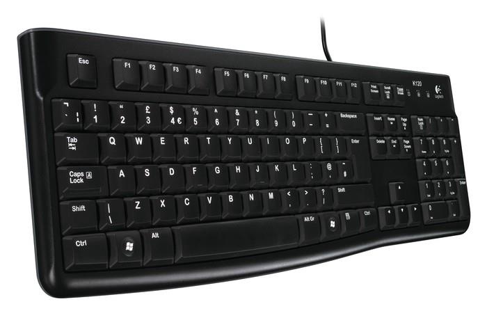 Klaviatūra Logitech K120 EN/RU, juoda