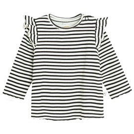 Krekls ar garām piedurknēm, meitenēm/mazuļiem Cool Club Stripes CCG2702559, balta/melna, 74 cm