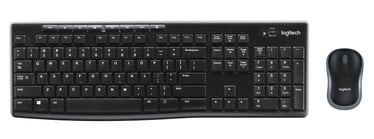 Клавиатура Logitech MK270 EN, черный, беспроводная