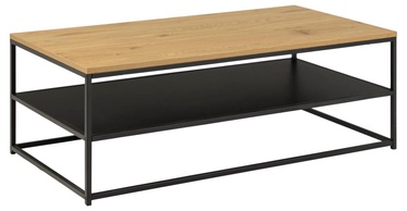 Žurnālgaldiņi Gila Rectangular, melna/ozola, 120 cm x 60 cm x 42 cm