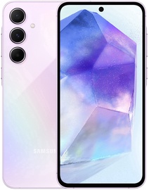 Mobilusis telefonas Samsung Galaxy A55 5G, nuostabi violetinė, 8GB/256GB + Išmanusis laikrodis Samsung Galaxy Fit3 SM-R390NZAAEUE, pilka