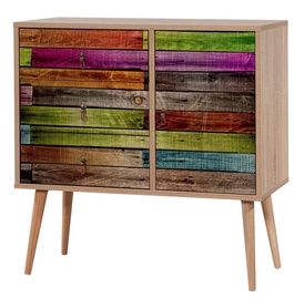 Komoda Kalune Design Verybox 726, įvairių spalvų/ąžuolo, 40 x 90 cm x 90 cm