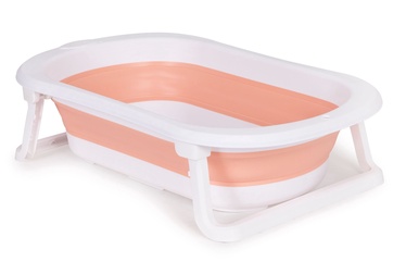 Saliekamā bērnu vanna EcoToys Folding Bathtub HA-B27, balta/rozā, 81 cm