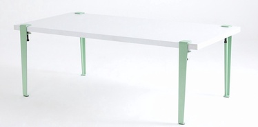 Kafijas galdiņš Kalune Design Fonissa, balta/piparmētra (mint)/zaļa, 60 cm x 120 cm x 45 cm