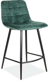 Bāra krēsls Signal Meble Mila H-2, spīdīga, zaļa
