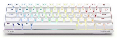 Клавиатура Savio Whiteout RED Outemu Red EN, белый
