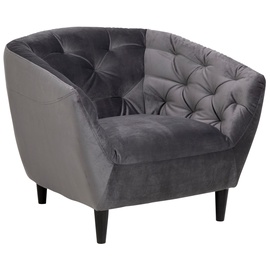 Fotelis Rona, juodas/tamsiai pilka, 83 cm x 97 cm x 79 cm