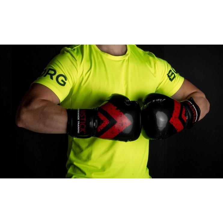 Боксерские перчатки Gymstick Boxing Gloves 61180-12, черный/красный, 12 oz