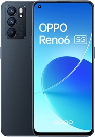 Mobiiltelefon Oppo Reno 6 5G, must, 8GB/128GB