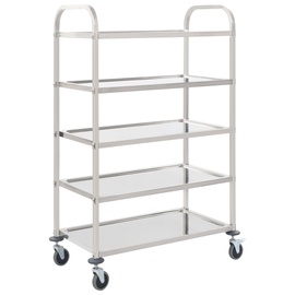 Riiul VLX 5-Tier 50917, hõbe, 1070 mm x 550 mm x 1470 mm