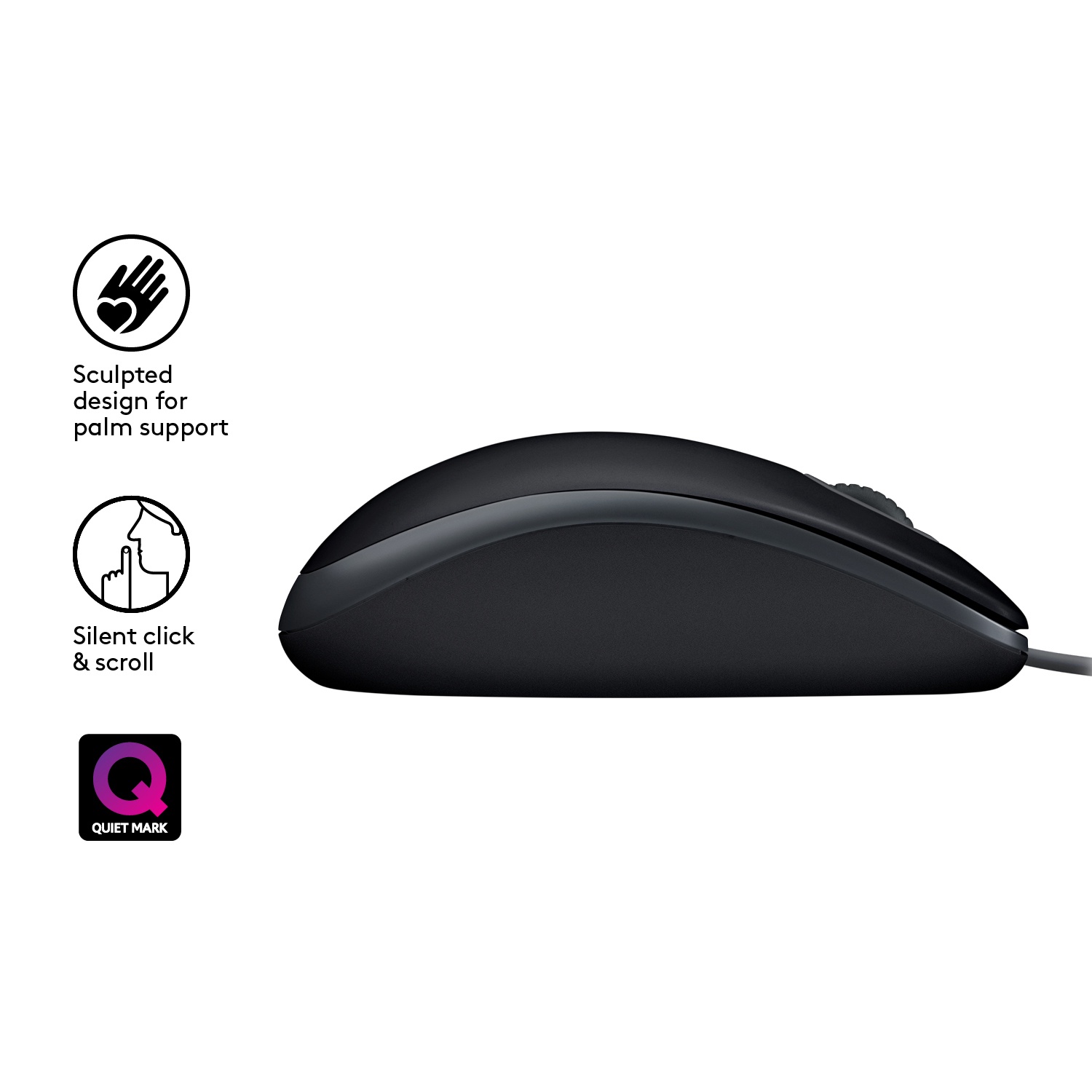 logitech b110 silent mouse black