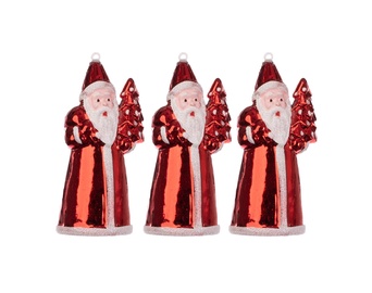 Eglītes rotājums Christmas Touch SY19EZ-B172, balta/sarkana, 120 mm, 3 gab.