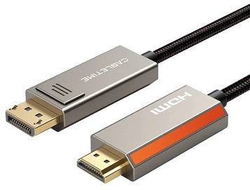 Кабель Extra Digital 8K@60Hz DisplayPort 1.4 Male, HDMI 2.1 Male, 3 м, черный/серый