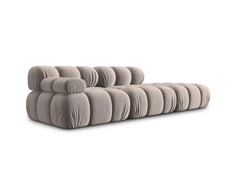Mooduldiivan Micadoni Home Bellis Velvet, beež, parem, 282 x 94 cm x 63 cm