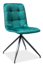 Ēdamistabas krēsls Signal Meble Texo Velvet, zaļa