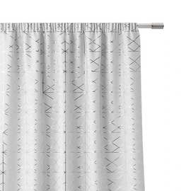 Дневные шторы Room99 Glammy, белый/серебристый, 140 см x 250 см