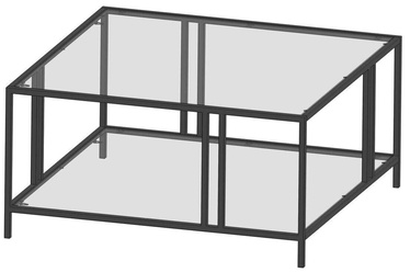 Журнальный столик Kalune Design Uranüs, черный, 80 см x 80 см x 40 см