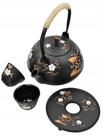 Japoniškas arbatos servizas MPLCo Bird, 1 l, juoda/įvairių spalvų