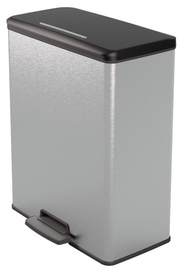 Atkritumu tvertne Curver Duo Deco Bin, sudraba/melna, 65 l, 61.5 cm x 48.6 cm