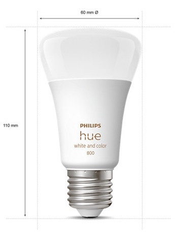 Светодиодная лампочка Philips Hue LED, многоцветный, E27, 6.5 Вт, 570 - 830 лм, 3 шт.