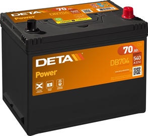 Akumulators Deta Power DB704, 12 V, 70 Ah, 540 A