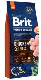 Sausā suņu barība Brit Premium By Nature Sport Chicken, 15 kg