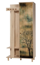 Prieškambario spinta Kalune Design Garmanto, ąžuolo, 36 cm x 90 cm x 194 cm