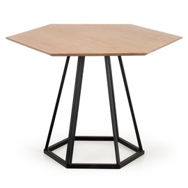Обеденный стол Halmar Herman, коричневый/черный, 1100 мм x 950 мм x 770 мм