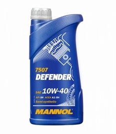 Variklių alyva Mannol Defender 10W - 40, pusiau sintetinis, lengviesiems automobiliams, 1 l