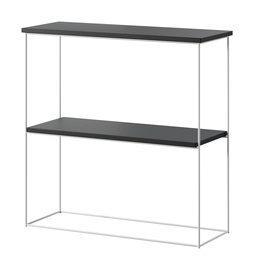 Konsoollaud ADRK Toni, valge/must, 30 cm x 80 cm x 80 cm
