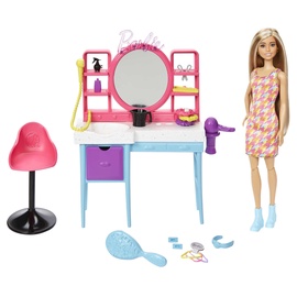 Lėlė Barbie Hair Salon Playset HKV00, 29 cm