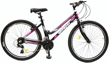 Velosipēds Whisper WX100, sievietēm, balta/melna/rozā, 26"