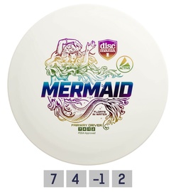 Lidojošais šķīvis Discmania Mermaid 7/4/-1/2 851DM957445W, balta