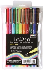 Lodīšu pildspalva Marvy Le Pen Neon, daudzkrāsains, 10 gab.