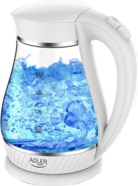 Elektriline veekeetja Adler AD 1274, 1.7 l, valge