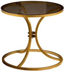Kafijas galdiņš Kalune Design Corleaone, zelta, 600 mm x 600 mm x 578 mm