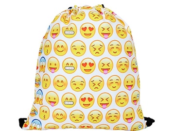 Спортивная сумка Emoji 3D, белый/желтый