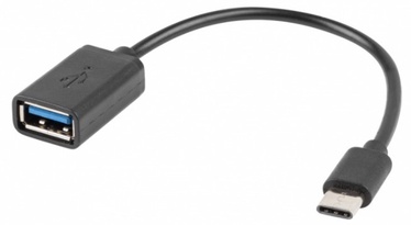Adapteris Lanberg USB C(M)-USB-A (F) USB Type-A, USB Type C, 0.15 m, juoda