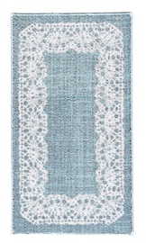Vannas istabas paklājs Foutastic Lace 352CNF1158, zila/balta, 140 cm x 80 cm