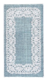 Vannitoa põrandamatt Foutastic Lace 352CNF1158, sinine/valge, 140 cm x 80 cm