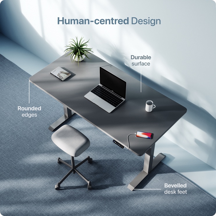 Письменный cтолы регулируемая высота Desktronic Home One, серый