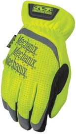Рабочие перчатки перчатки Mechanix Wear Hi-Viz FastFit SFF-91-010, текстиль/искусственная кожа, черный/желтый, L, 2 шт.