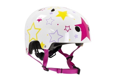 Ķivere velobraukšanai bērniem Frenzy Stars WhtPnk, balta/dzeltena/rozā, XXXS, 460 mm
