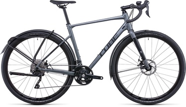 Велосипед gravel Cube Nuroad Pro FE, 28 ″, 21" (53 cm) рама, черный/серый