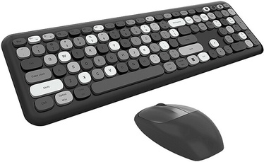 Комплект клавиатуры и мыши MOFII 666 EN, белый/черный/серый, беспроводная